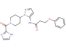 N-{1-[1-(1H-imidazol-2-ylcarbonyl)piperidin-4-yl]-1H-pyrazol-5-yl}-3-phenoxypropanamide