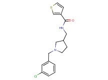 N-{[1-(3-chlorobenzyl)pyrrolidin-3-yl]methyl}thiophene-3-carboxamide