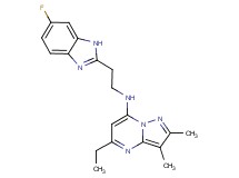 5-ethyl-N-[2-(6-fluoro-1H-benzimidazol-2-yl)ethyl]-2,3-dimethylpyrazolo[1,5-a]pyrimidin-7-amine