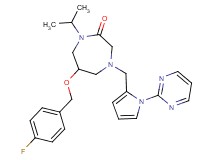 6-[(4-fluorobenzyl)oxy]-1-isopropyl-4-{[1-(2-pyrimidinyl)-1H-pyrrol-2-yl]methyl}-1,4-diazepan-2-one