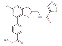 methyl 4-(5-chloro-2-{[(1,3-thiazol-5-ylcarbonyl)amino]methyl}-2,3-dihydro-1-benzofuran-7-yl)benzoate