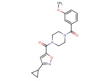 1-[(3-cyclopropyl-5-isoxazolyl)carbonyl]-4-(3-methoxybenzoyl)piperazine