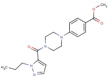 methyl 4-{4-[(1-propyl-1H-pyrazol-5-yl)carbonyl]-1-piperazinyl}benzoate