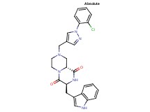 (3S,9aR)-8-{[1-(2-chlorophenyl)-1H-pyrazol-4-yl]methyl}-3-(1H-indol-3-ylmethyl)tetrahydro-2H-pyrazino[1,2-a]pyrazine-1,4(3H,6H)-dione