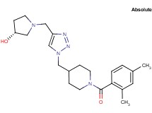 (3R)-1-[(1-{[1-(2,4-dimethylbenzoyl)-4-piperidinyl]methyl}-1H-1,2,3-triazol-4-yl)methyl]-3-pyrrolidinol trifluoroacetate (salt)