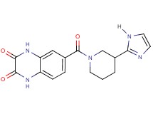 6-{[3-(1H-imidazol-2-yl)-1-piperidinyl]carbonyl}-1,4-dihydro-2,3-quinoxalinedione