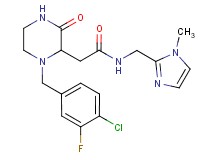 2-[1-(4-chloro-3-fluorobenzyl)-3-oxo-2-piperazinyl]-N-[(1-methyl-1H-imidazol-2-yl)methyl]acetamide