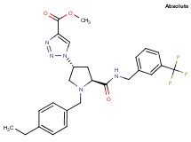 methyl 1-[(3R,5S)-1-(4-ethylbenzyl)-5-({[3-(trifluoromethyl)benzyl]amino}carbonyl)-3-pyrrolidinyl]-1H-1,2,3-triazole-4-carboxylate
