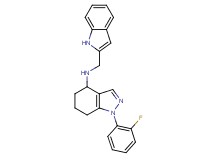 1-(2-fluorophenyl)-N-(1H-indol-2-ylmethyl)-4,5,6,7-tetrahydro-1H-indazol-4-amine