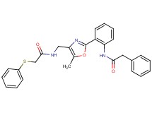 N-{2-[5-methyl-4-({[(phenylthio)acetyl]amino}methyl)-1,3-oxazol-2-yl]phenyl}-2-phenylacetamide