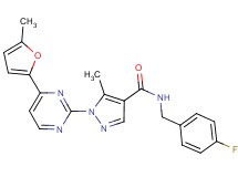 N-(4-fluorobenzyl)-5-methyl-1-[4-(5-methyl-2-furyl)-2-pyrimidinyl]-1H-pyrazole-4-carboxamide