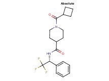 1-(cyclobutylcarbonyl)-N-[(1R)-2,2,2-trifluoro-1-phenylethyl]-4-piperidinecarboxamide