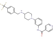 N-[3-(4-{[4-(trifluoromethyl)benzyl]amino}-1-piperidinyl)phenyl]isonicotinamide
