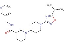 1'-(5-isopropyl-1,2,4-oxadiazol-3-yl)-N-(pyridin-3-ylmethyl)-1,4'-bipiperidine-3-carboxamide