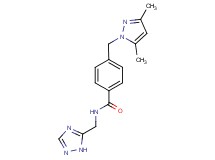 4-[(3,5-dimethyl-1H-pyrazol-1-yl)methyl]-N-(1H-1,2,4-triazol-5-ylmethyl)benzamide