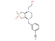3-{[(4aS*,7aR*)-4-(2-hydroxyethyl)-6,6-dioxidohexahydrothieno[3,4-b]pyrazin-1(2H)-yl]methyl}benzonitrile