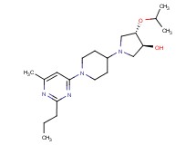 (3S*,4S*)-4-isopropoxy-1-[1-(6-methyl-2-propylpyrimidin-4-yl)piperidin-4-yl]pyrrolidin-3-ol