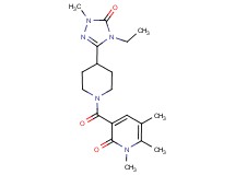 3-{[4-(4-ethyl-1-methyl-5-oxo-4,5-dihydro-1H-1,2,4-triazol-3-yl)piperidin-1-yl]carbonyl}-1,5,6-trimethylpyridin-2(1H)-one