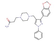 3-(4-{[3-(1,3-benzodioxol-5-yl)-1-phenyl-1H-pyrazol-4-yl]methyl}-1-piperazinyl)propanamide