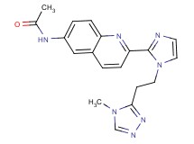 N-(2-{1-[2-(4-methyl-4H-1,2,4-triazol-3-yl)ethyl]-1H-imidazol-2-yl}quinolin-6-yl)acetamide