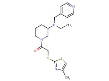 N-ethyl-1-{[(4-methyl-1,3-thiazol-2-yl)thio]acetyl}-N-(4-pyridinylmethyl)-3-piperidinamine