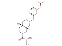 (4aR*,8aR*)-7-[3-(difluoromethoxy)benzyl]-4a-hydroxy-N,N-dimethyloctahydro-2,7-naphthyridine-2(1H)-carboxamide
