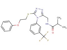 2-methyl-N-({5-[(2-phenoxyethyl)thio]-4-[3-(trifluoromethyl)phenyl]-4H-1,2,4-triazol-3-yl}methyl)propanamide