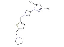 3,5-dimethyl-1-(1-{[5-(pyrrolidin-1-ylmethyl)-2-thienyl]methyl}azetidin-3-yl)-1H-pyrazole