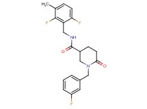 N-(2,6-difluoro-3-methylbenzyl)-1-(3-fluorobenzyl)-6-oxo-3-piperidinecarboxamide