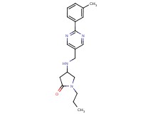 4-({[2-(3-methylphenyl)pyrimidin-5-yl]methyl}amino)-1-propylpyrrolidin-2-one