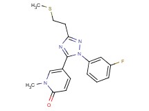 5-{1-(3-fluorophenyl)-3-[2-(methylthio)ethyl]-1H-1,2,4-triazol-5-yl}-1-methylpyridin-2(1H)-one