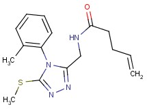 N-{[4-(2-methylphenyl)-5-(methylthio)-4H-1,2,4-triazol-3-yl]methyl}-4-pentenamide