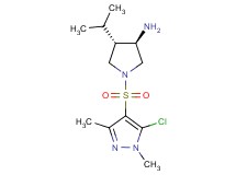 (3R*,4S*)-1-[(5-chloro-1,3-dimethyl-1H-pyrazol-4-yl)sulfonyl]-4-isopropyl-3-pyrrolidinamine
