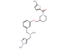 N-methyl-1-(1-methyl-1H-pyrazol-4-yl)-N-[3-({1-[(5-methyl-2-thienyl)carbonyl]-3-piperidinyl}methoxy)benzyl]methanamine