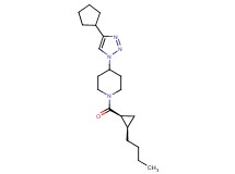 1-{[(1S*,2R*)-2-butylcyclopropyl]carbonyl}-4-(4-cyclopentyl-1H-1,2,3-triazol-1-yl)piperidine