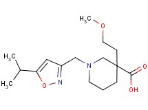 1-[(5-isopropyl-3-isoxazolyl)methyl]-3-(2-methoxyethyl)-3-piperidinecarboxylic acid