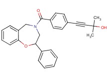 2-methyl-4-{4-[(2-phenyl-2,3-dihydro-1,4-benzoxazepin-4(5H)-yl)carbonyl]phenyl}-3-butyn-2-ol