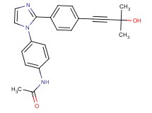 N-(4-{2-[4-(3-hydroxy-3-methylbut-1-yn-1-yl)phenyl]-1H-imidazol-1-yl}phenyl)acetamide