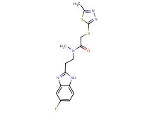 N-[2-(5-fluoro-1H-benzimidazol-2-yl)ethyl]-N-methyl-2-[(5-methyl-1,3,4-thiadiazol-2-yl)thio]acetamide