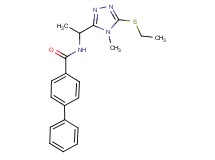 N-{1-[5-(ethylthio)-4-methyl-4H-1,2,4-triazol-3-yl]ethyl}-4-biphenylcarboxamide