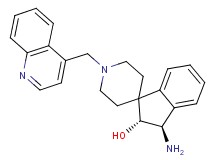 (2R*,3R*)-3-amino-1'-(4-quinolinylmethyl)-2,3-dihydrospiro[indene-1,4'-piperidin]-2-ol