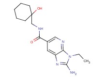 2-amino-3-ethyl-N-[(1-hydroxycyclohexyl)methyl]-3H-imidazo[4,5-b]pyridine-6-carboxamide