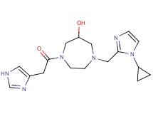 1-[(1-cyclopropyl-1H-imidazol-2-yl)methyl]-4-(1H-imidazol-4-ylacetyl)-1,4-diazepan-6-ol