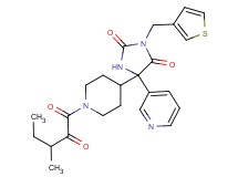 5-[1-(3-methyl-2-oxopentanoyl)-4-piperidinyl]-5-(3-pyridinyl)-3-(3-thienylmethyl)-2,4-imidazolidinedione