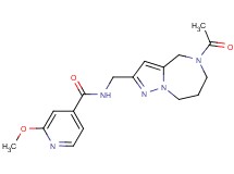 N-[(5-acetyl-5,6,7,8-tetrahydro-4H-pyrazolo[1,5-a][1,4]diazepin-2-yl)methyl]-2-methoxyisonicotinamide