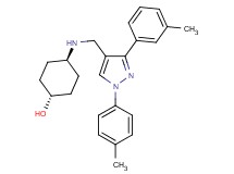 trans-4-({[3-(3-methylphenyl)-1-(4-methylphenyl)-1H-pyrazol-4-yl]methyl}amino)cyclohexanol