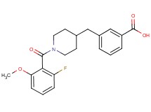 3-{[1-(2-fluoro-6-methoxybenzoyl)-4-piperidinyl]methyl}benzoic acid