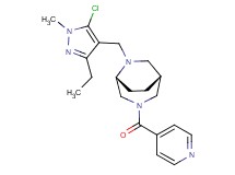(1R*,5R*)-6-[(5-chloro-3-ethyl-1-methyl-1H-pyrazol-4-yl)methyl]-3-isonicotinoyl-3,6-diazabicyclo[3.2.2]nonane
