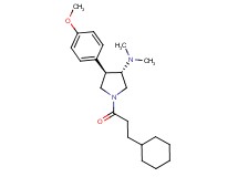 (3S*,4R*)-1-(3-cyclohexylpropanoyl)-4-(4-methoxyphenyl)-N,N-dimethylpyrrolidin-3-amine