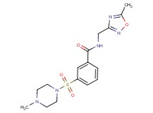 N-[(5-methyl-1,2,4-oxadiazol-3-yl)methyl]-3-[(4-methylpiperazin-1-yl)sulfonyl]benzamide